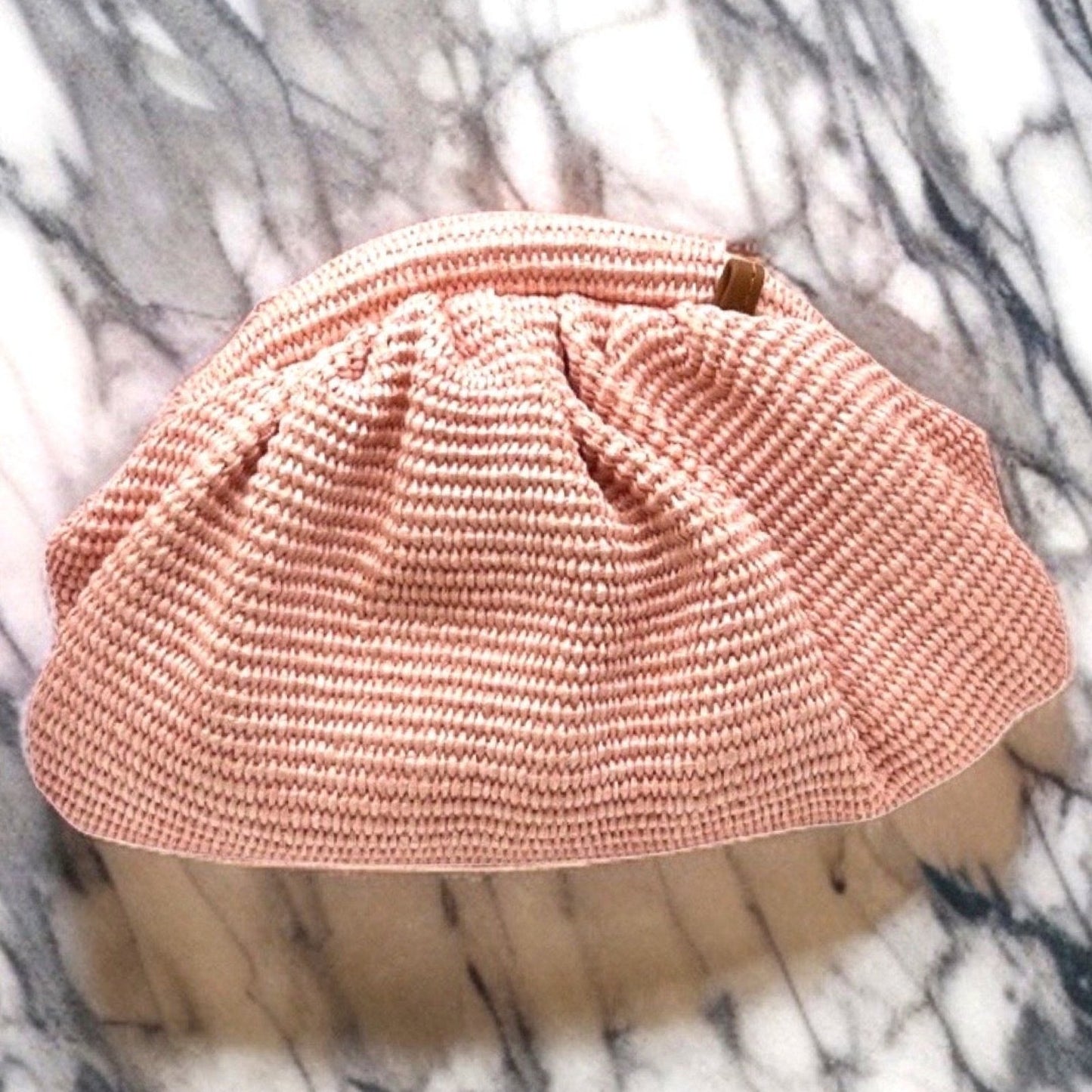 Clutch Rafia Rosé, L