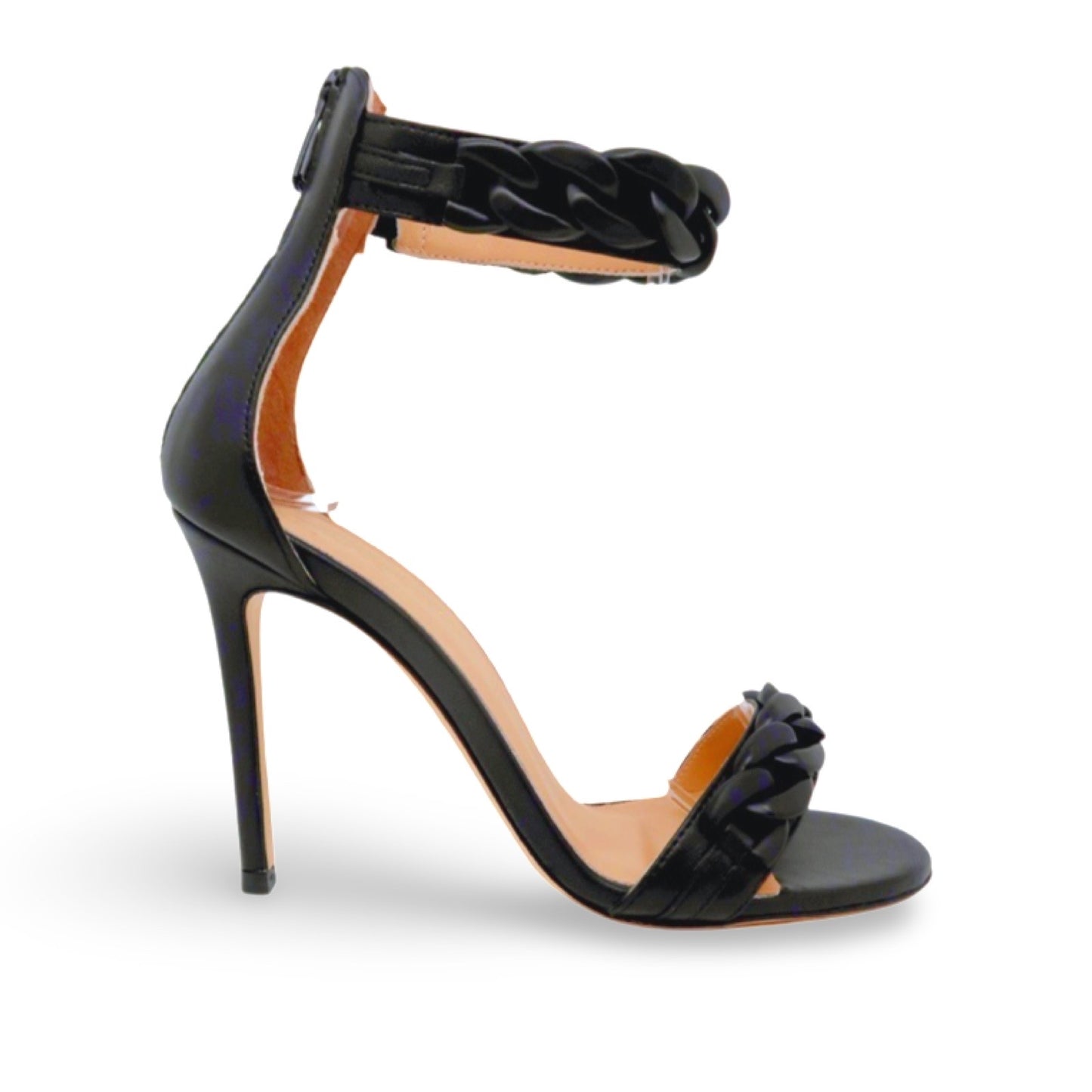 Black Chain Sandals, High Heels