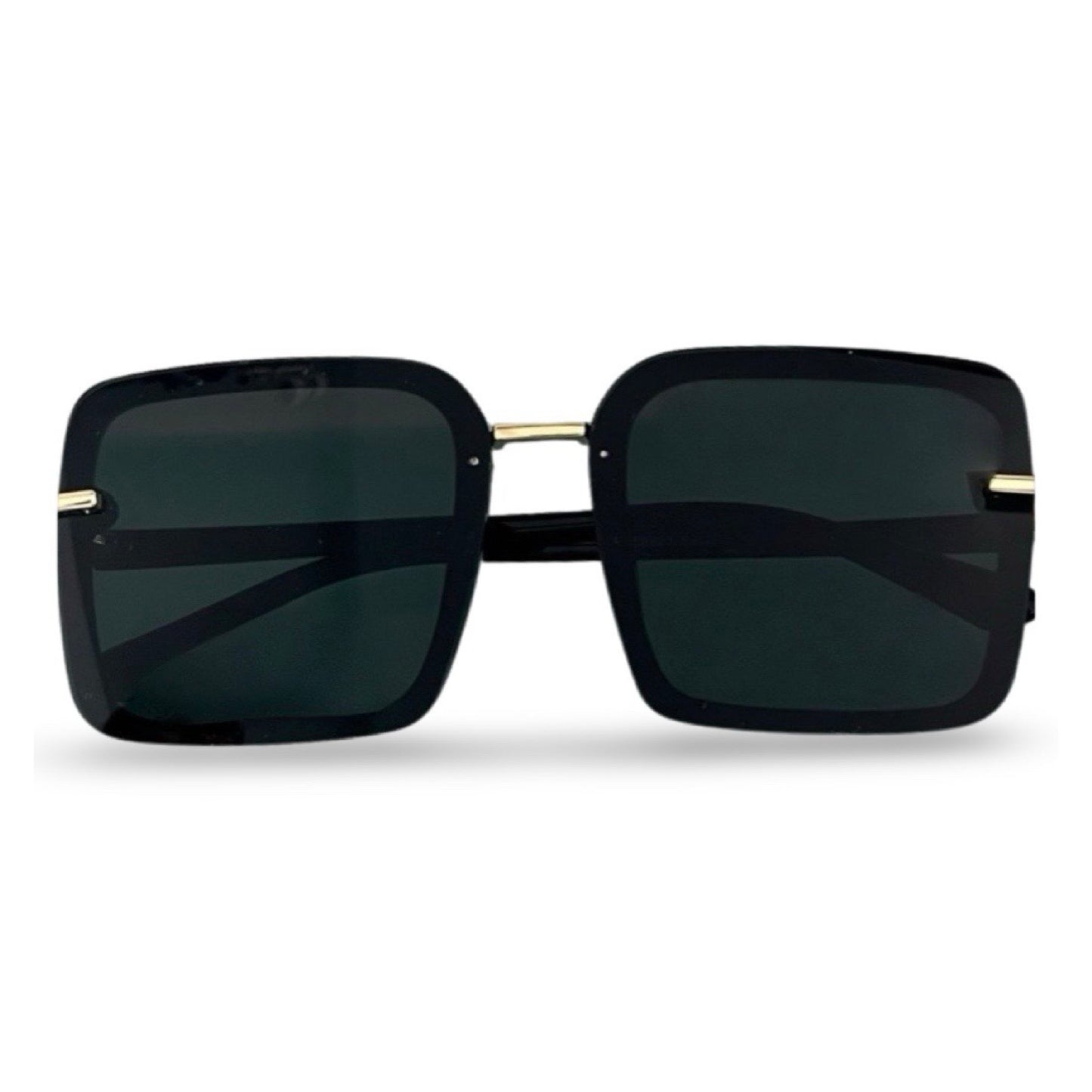 Modebrille in schwarz, quadratische Form