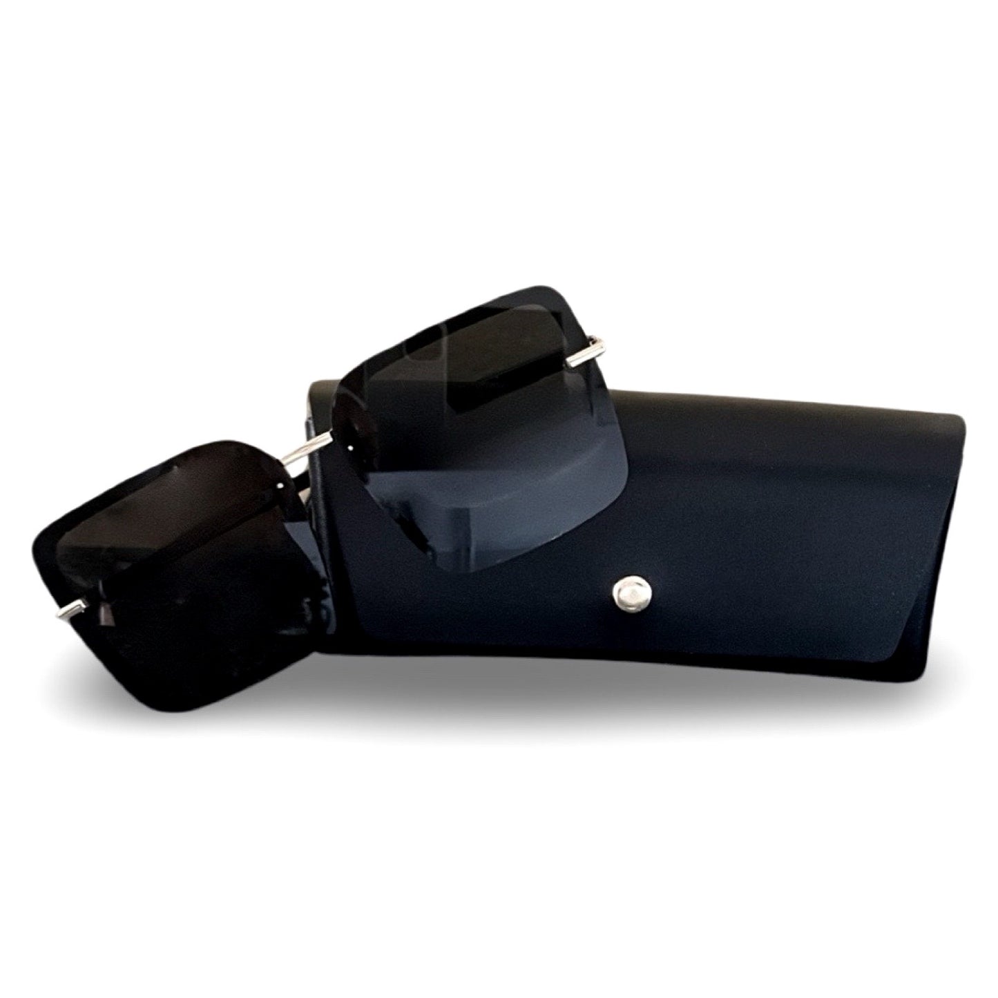 Modebrille in schwarz, quadratische Form