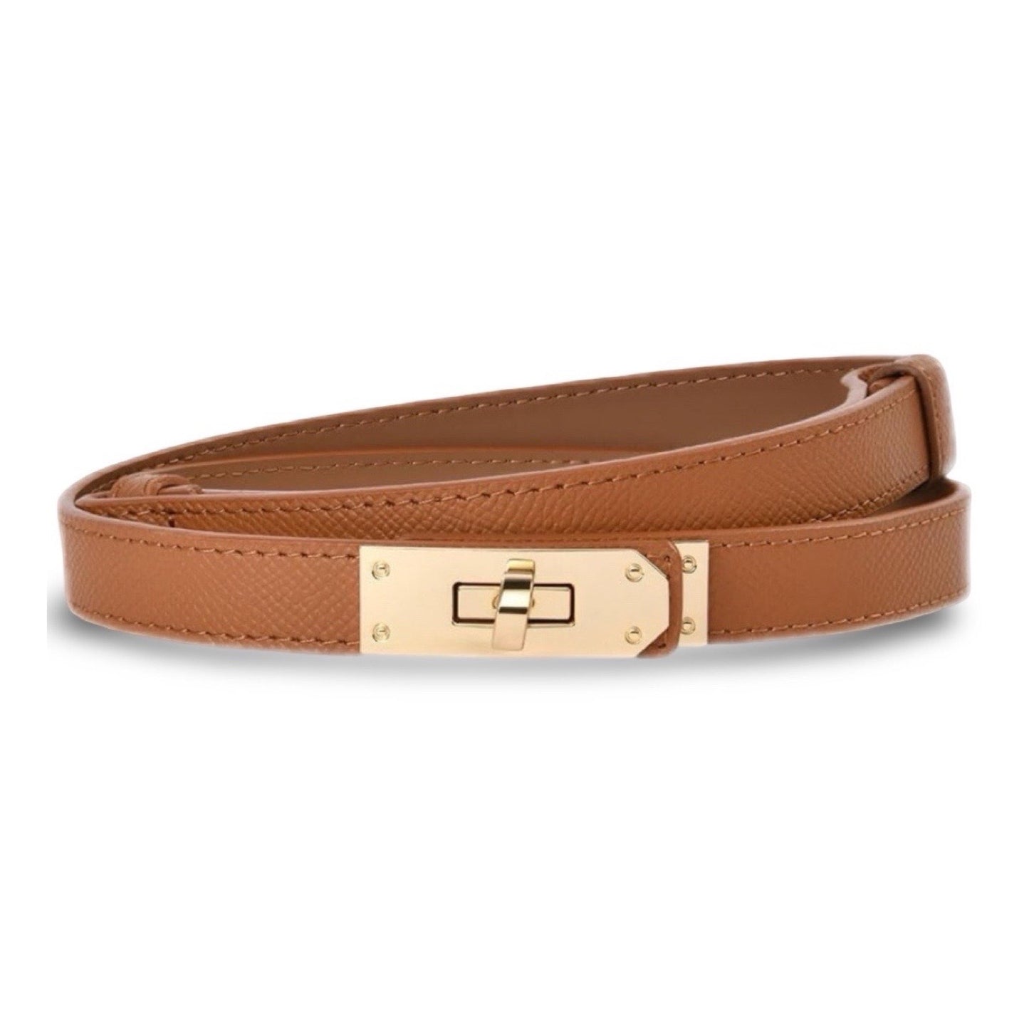 Skinny Caramel Belt