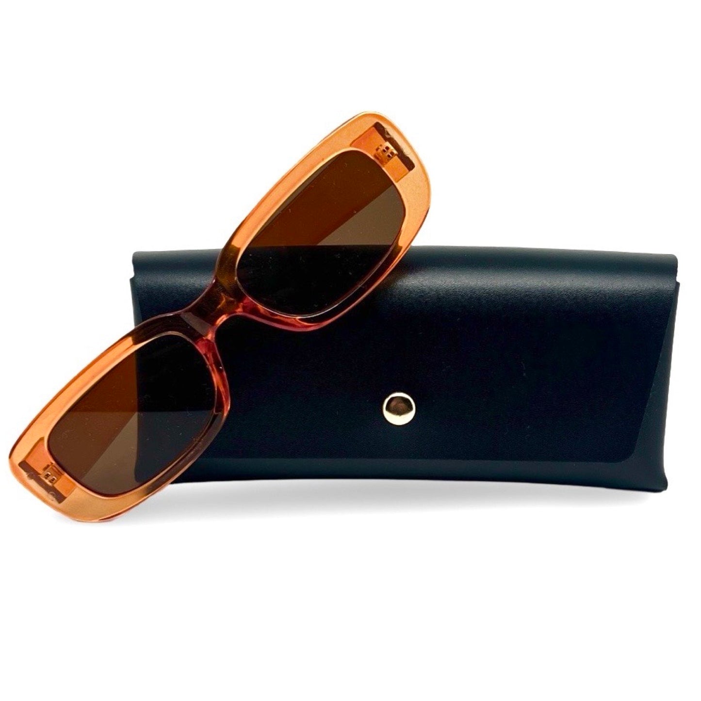 Modebrille in orange, transparent