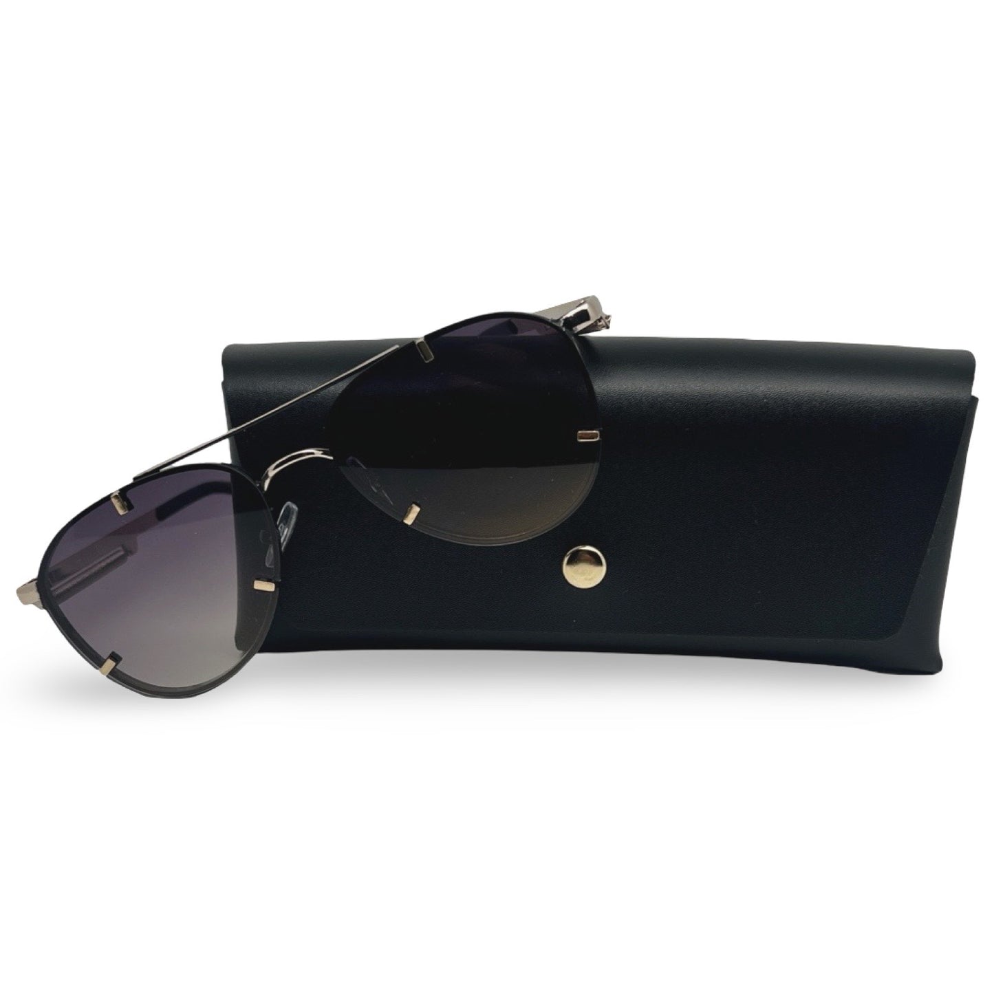 Modebrille Schwarz Aviator