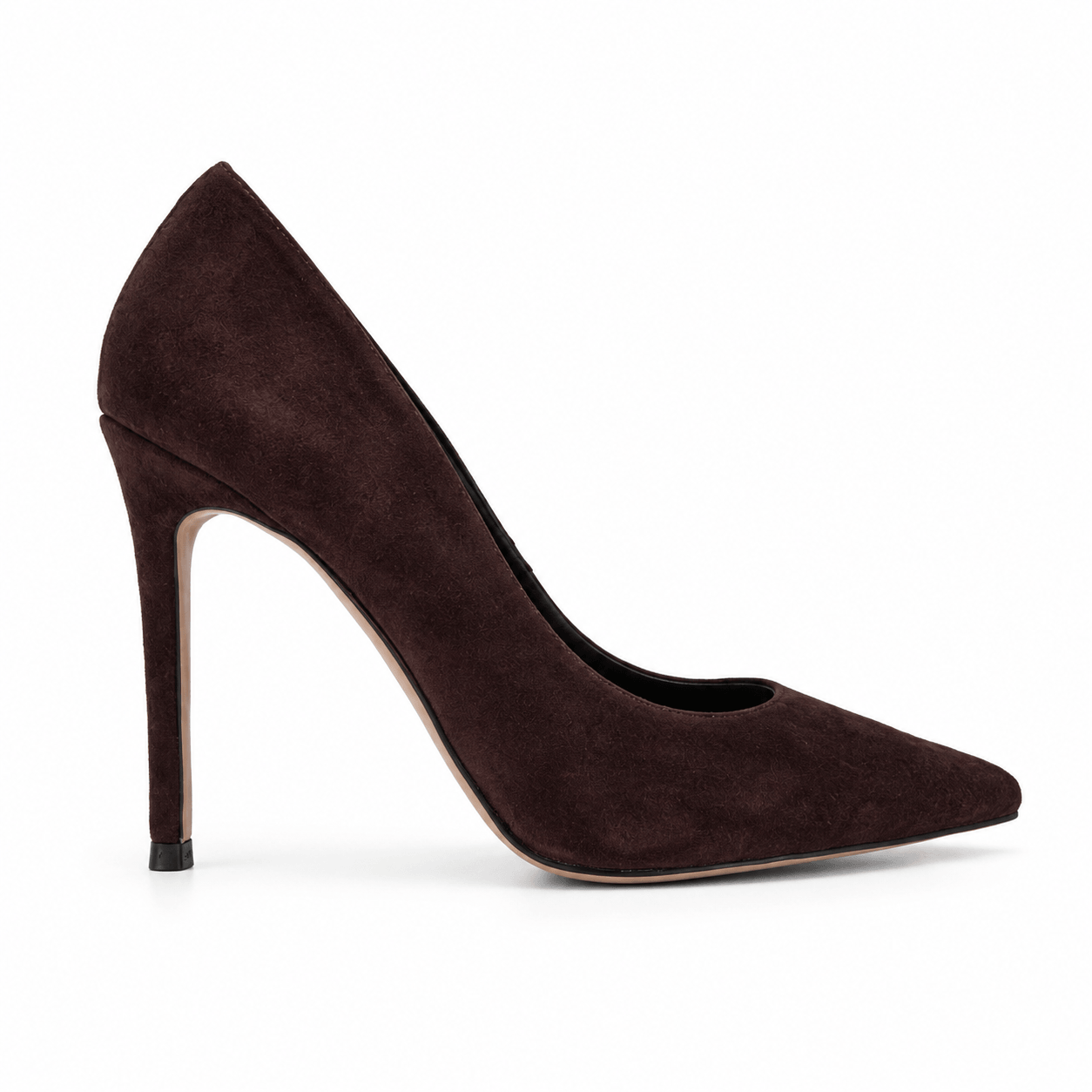 Ally Pumps Dunkelbraun Wildleder – Vorderansicht | LiBEAU
