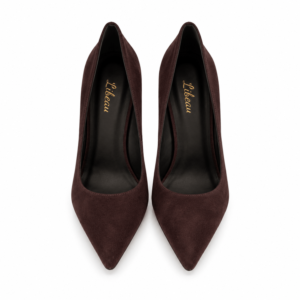 Ally Pumps Dunkelbraun Wildleder – Seitenansicht | LiBEAU
