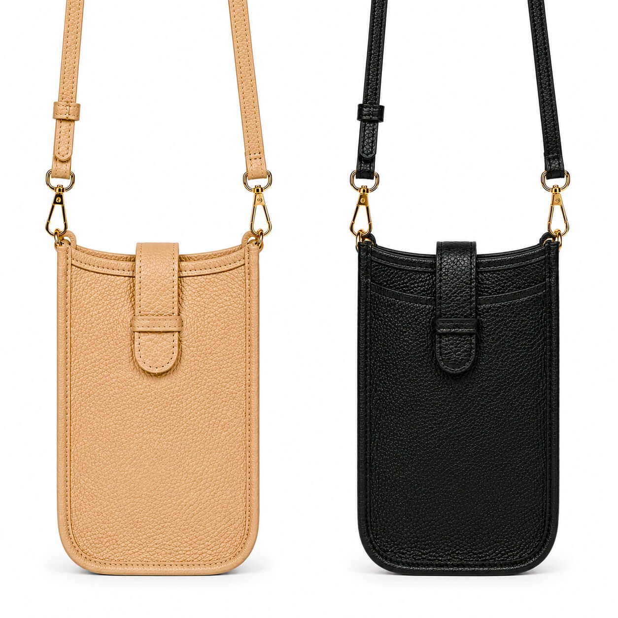 Bag Ambra – Damen Umhängetasche Leder in Beige und Schwarz, Farbvergleich | LiBEAU
