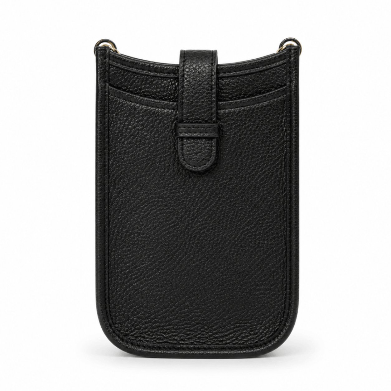 Bag Ambra Schwarz – Leder Body Bag Rückansicht mit Golddetails | LiBEAU
