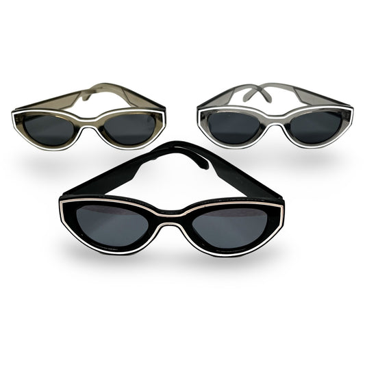 Modebrille Weiß Umrandet – Retro Damenbrille in Schwarz, Grau und Khaki, alle Farben | LiBEAU
