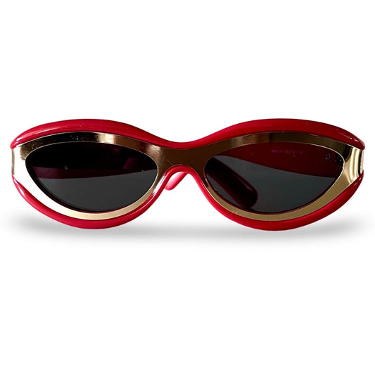 Modebrille, Red and Gold