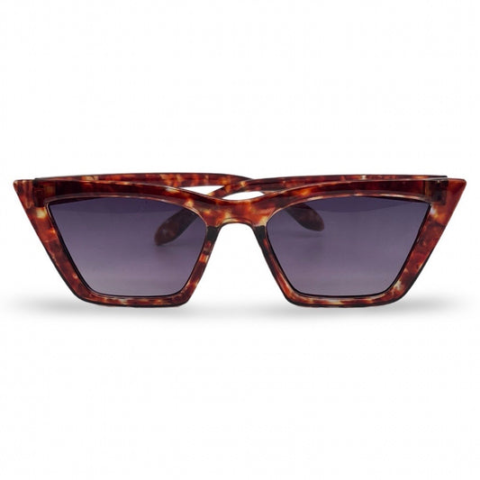 Modebrille Rotbraun – LiBEAU Damen Sonnenbrille Tortoiseshell-Muster mit spitzer Form und braunem Verlaufsglas, Produktansicht | LiBEAU
