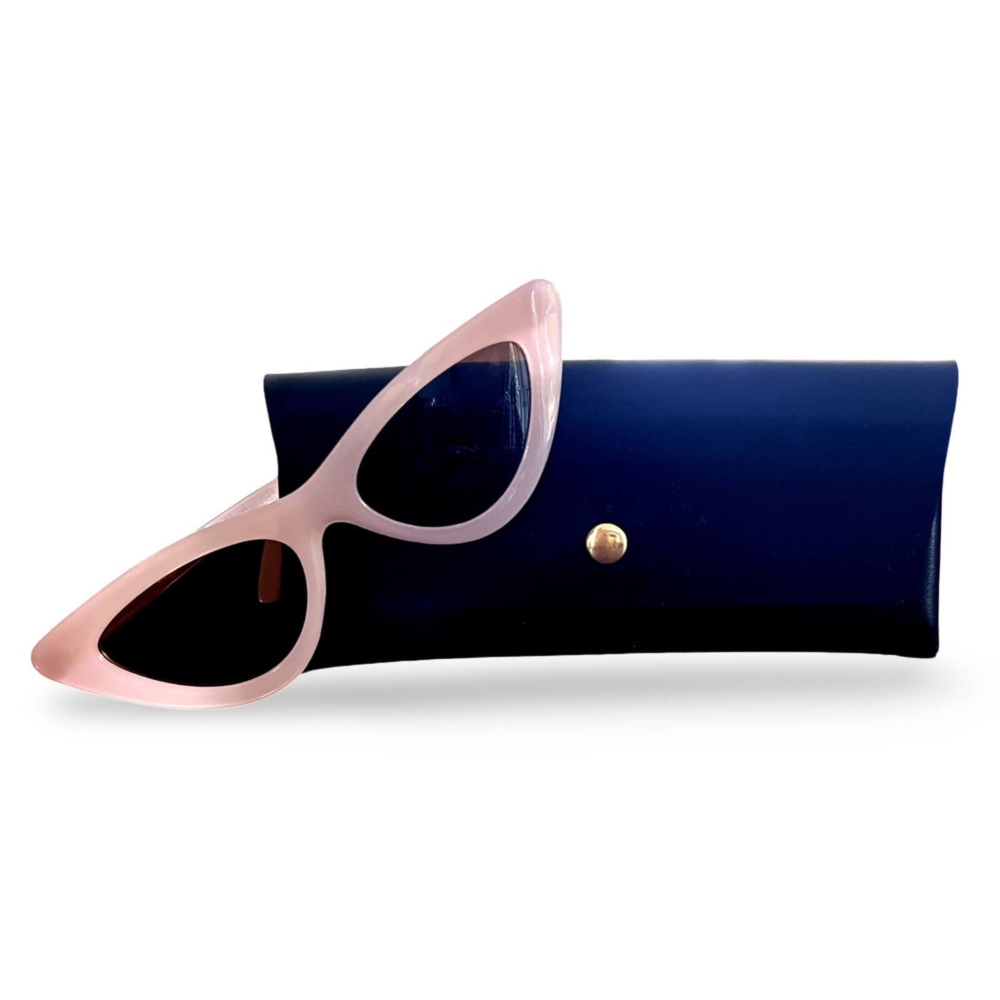 Modebrille Cateye Rosé – Rosa Cat-Eye Brille, Seitenansicht Bügel & Rahmen | LiBEAU
