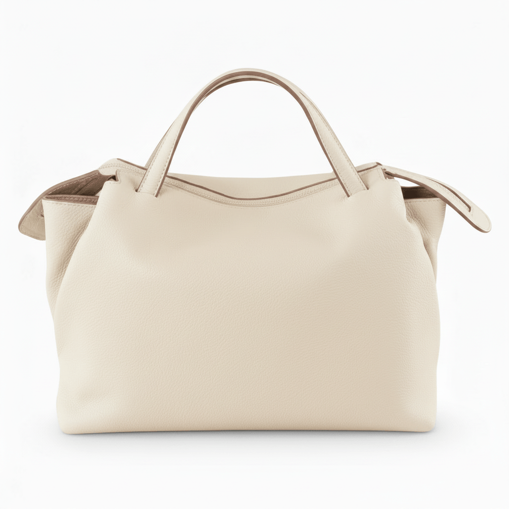 Jasmine Bag Panna – Damen Umhängetasche in Cremeweiß mit Schulterriemen, Frontansicht | LiBEAU
