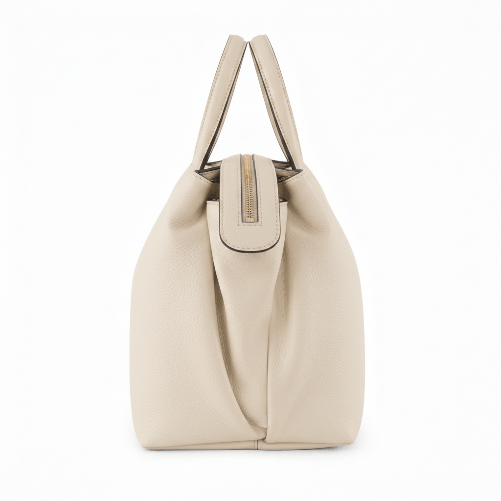 Jasmine Bag Panna – Damen Handtasche in Cremeweiß mit Doppelhenkel, Seitenansicht | LiBEAU
