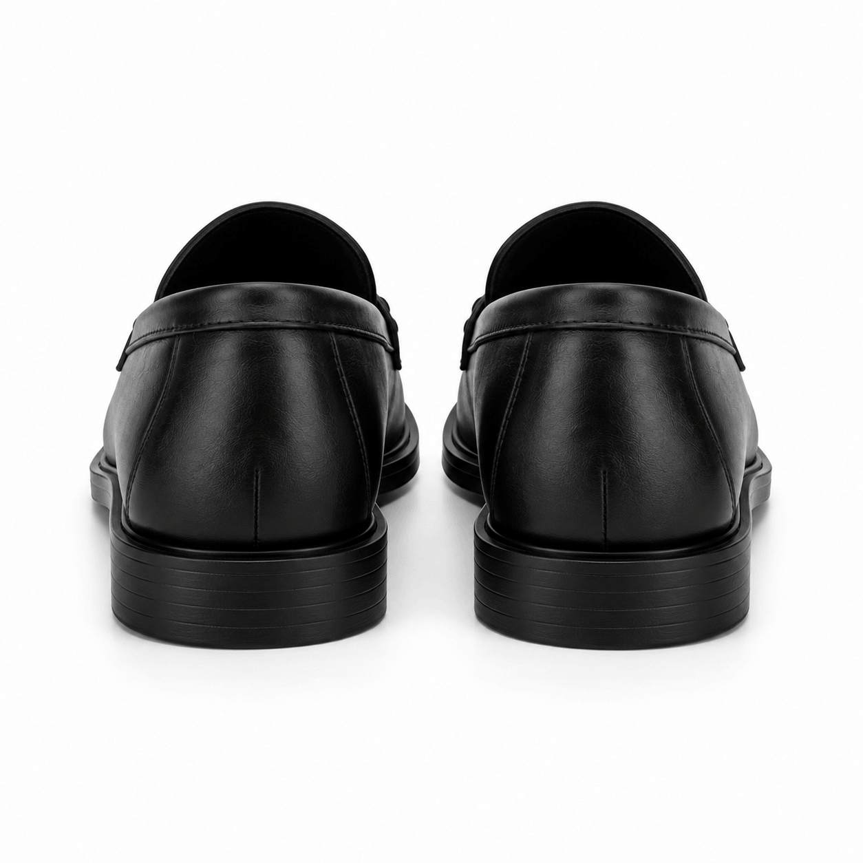 Milo Loafer Schwarz – Detailansicht Penny-Sattelriemen & Lederimitat | LiBEAU
