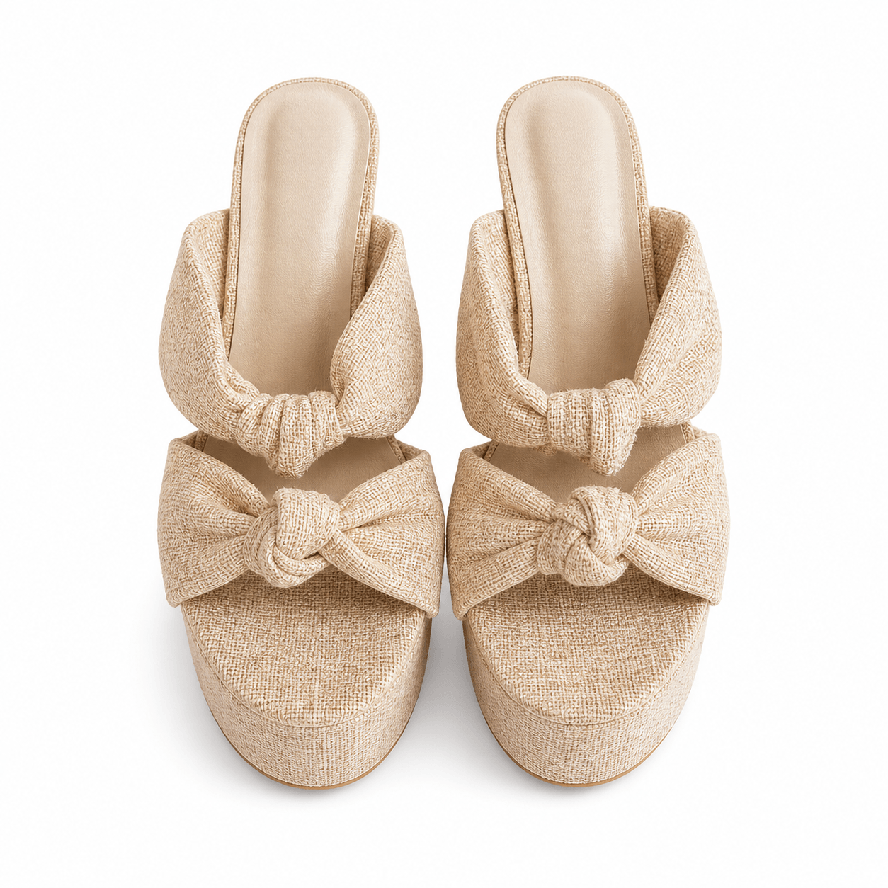 Noel Shoes – Plateau-Sandaletten beige getragen | LiBEAU
