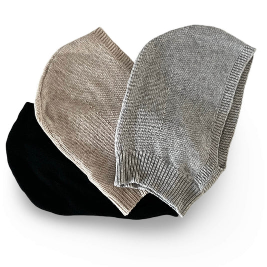 Loop Schal & Mütze – 2 in 1 Balaclava in Hellgrau, Beige und Schwarz, alle Farben | LiBEAU
