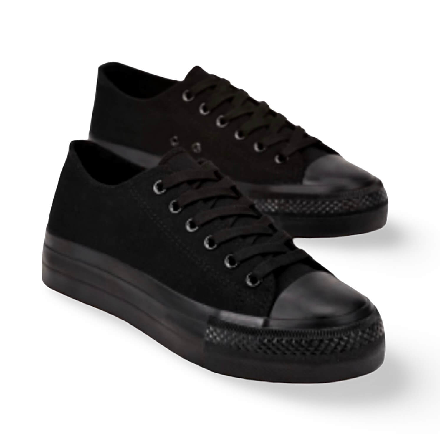 Verse Sneaker – Schwarze Canvas-Sneaker, Detailansicht Sohle & Material | LiBEAU
