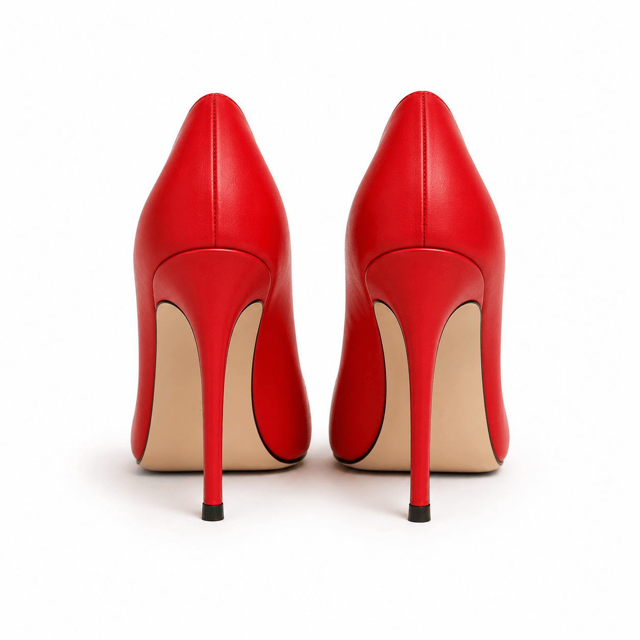 Zora Pumps – LiBEAU 10 cm Absatz Rot Leder, Detailansicht Absatz Zora Pumps | LiBEAU
