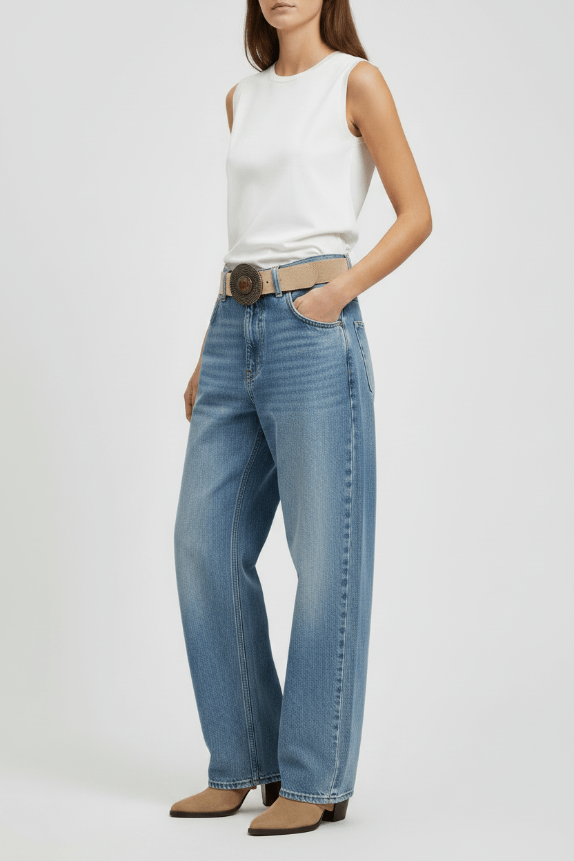 Aura Gürtel & Terry Boots – Baggy Jeans Outfit, Gürtel und Boots im Detail | LiBEAU
