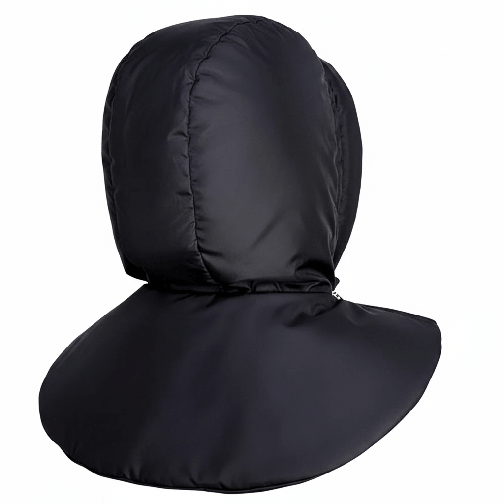 Balaclava 2 in 1 – Nylon Kapuze mit Schalkragen und Reißverschluss, Seitenansicht | LiBEAU
