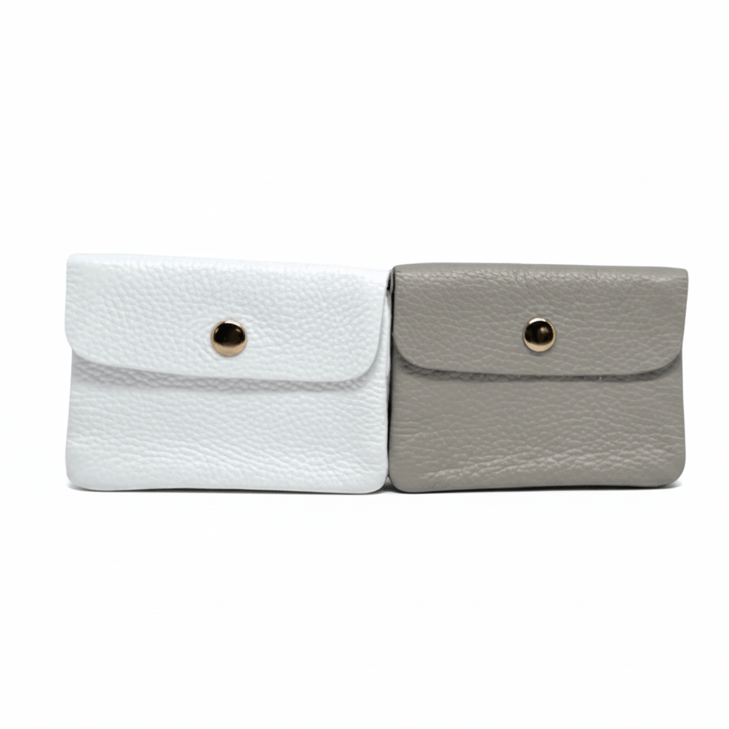 Purse Patty – Leder Portemonnaie in 2 Farben, Taupe und Weiß | LiBEAU
