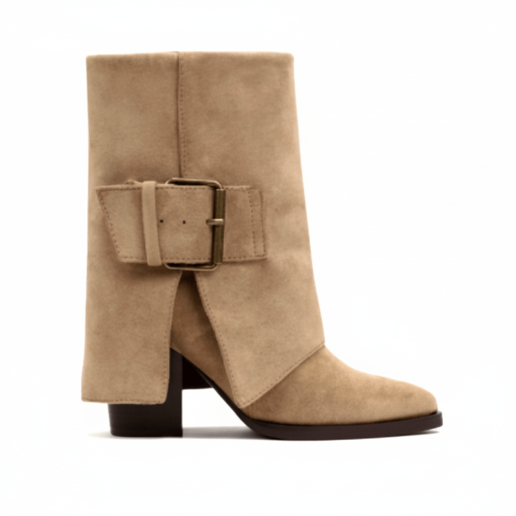 Terry Boots – Western Ankle Boots in Suede Look